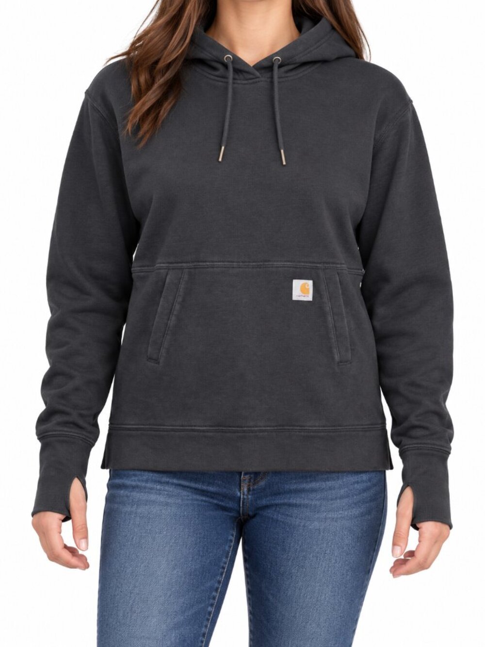 Carhartt Women’s Relaxed Fit Charcoal Hoodie Size S 4/6